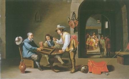 Cornelis Mahu - BACKGAMMON PLAYERS