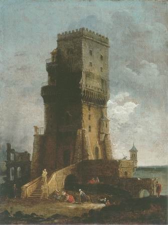 Hubert robert - CAPRICCIO OF A TOWER