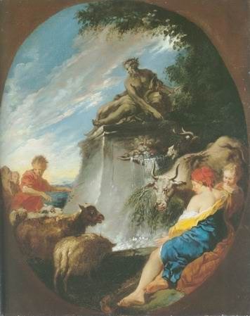 Francois Boucher - LES BERGERS LA FONTAINE