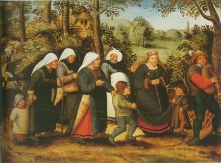 Pieter Brueghel II - THE PROCESSION OF THE BRIDE