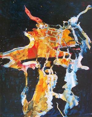 GROUP OF DANCERS - Lee qing ping paintings