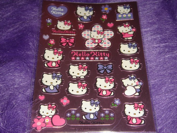 Pink Metallic Hello Kitty Sticker Sheet