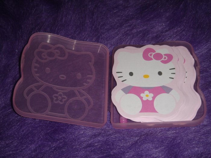 Hello Kitty Die Cut memos with pen and box Sanrio