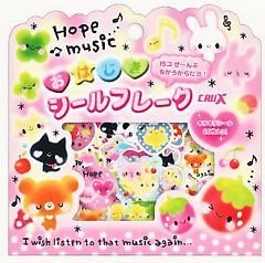 Crux Pink Pals 3-D "Glass Like" Sticker Sack Kawaii
