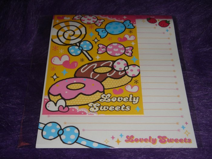 Kamio Lovely Sweets "Doughnuts" Letter Set Kawaii