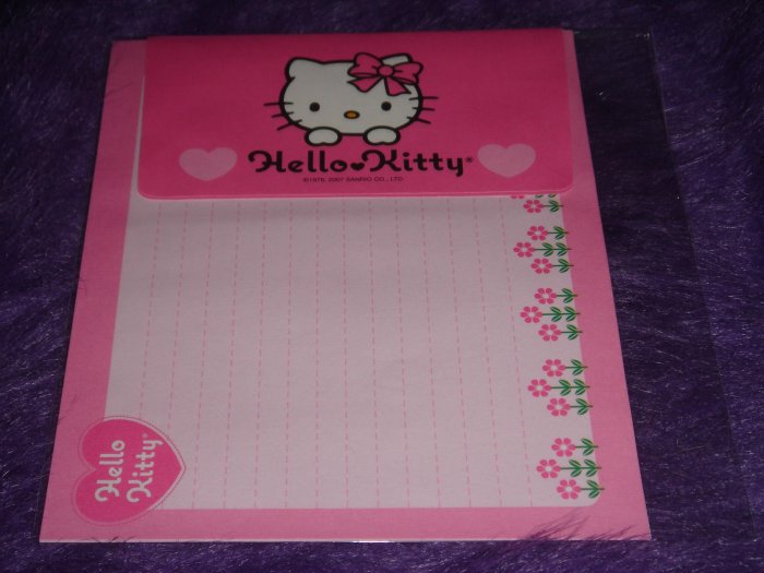 Sanrio Hello Kitty Pink Flowers Letter Set 2