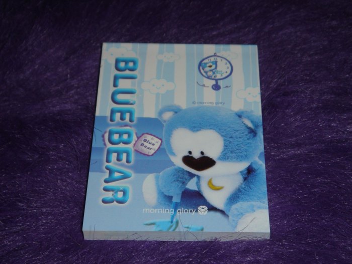 Morning Glory Blue Bear Mini Memo 1 Kawaii