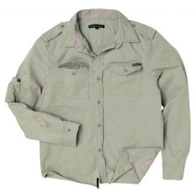 MAMBO Mens Station Shirt - Ash - Medium