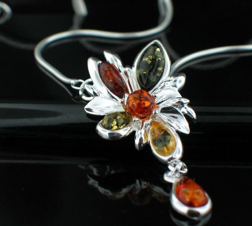 SALE!! - Baltic Amber in Sterling Silver Necklace
