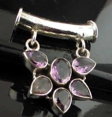 SALE!! - Genuine Amethyst Necklace with Silver Choker