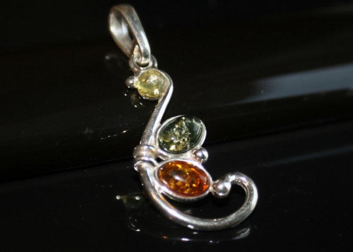 SALE!! - Genuine Baltic Amber with silver necklace