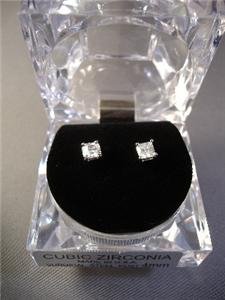 925 Silver ICED OUT CZ EARRINGS HIP HOP BLIN