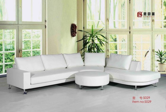 Modern Leather Section Sofa