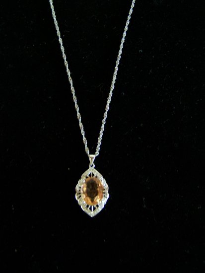 light orange stone necklace
