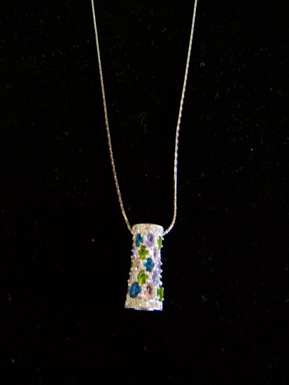 colorful stone necklace