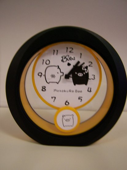 orange& black clock