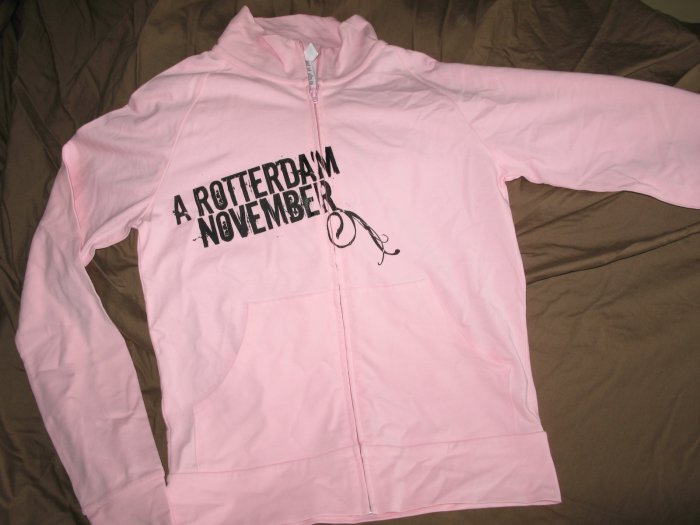 Women's Cadet Jacket - Pink with black floral logo - Med