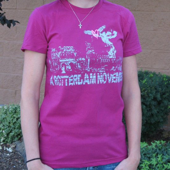 Cranberry w/City print - womens small