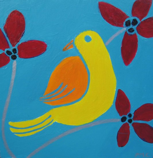 Yellow Bird Original painting