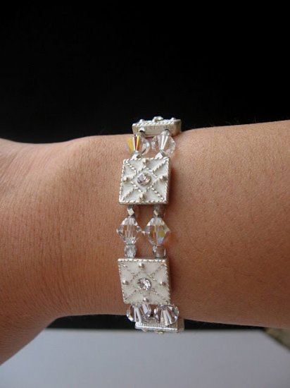Swarovski Crystal Enamel Stretch Bracelet