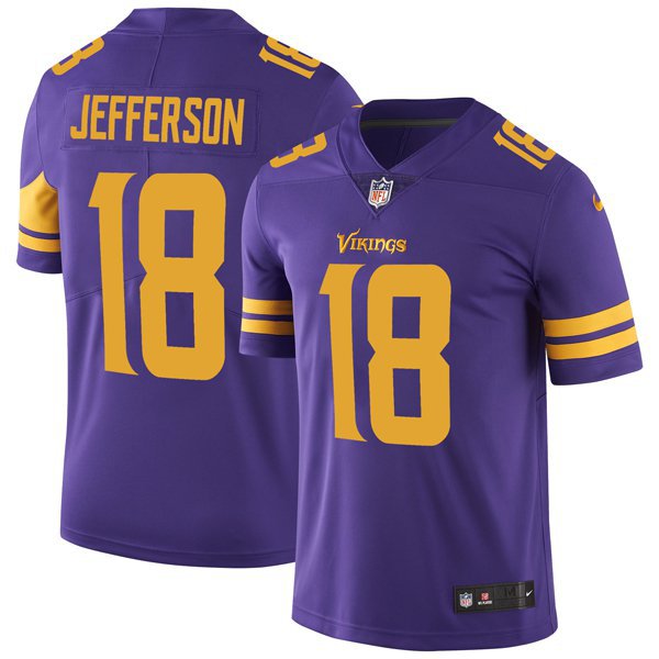 Nike Kids' Minnesota Vikings Justin Jefferson #18 Color Rush Jersey