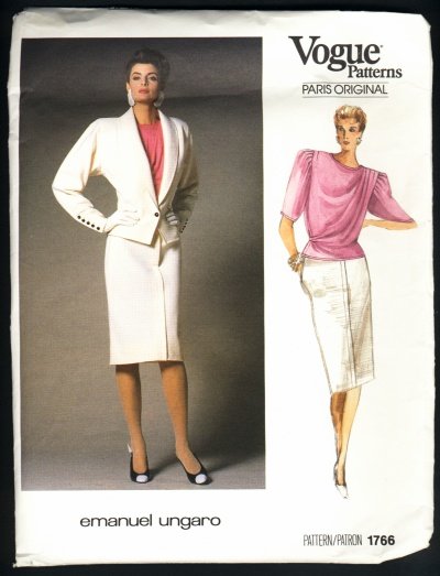 Vogue Paris Original emanuel ungaro Pattern 1766 size 16 80s