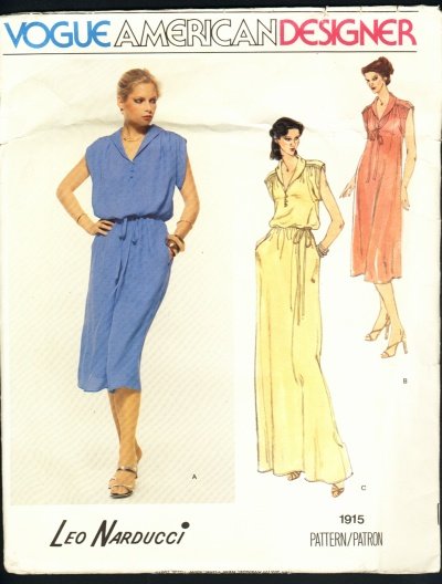 Vogue American Designer Leo Narducci pattern dress size 12