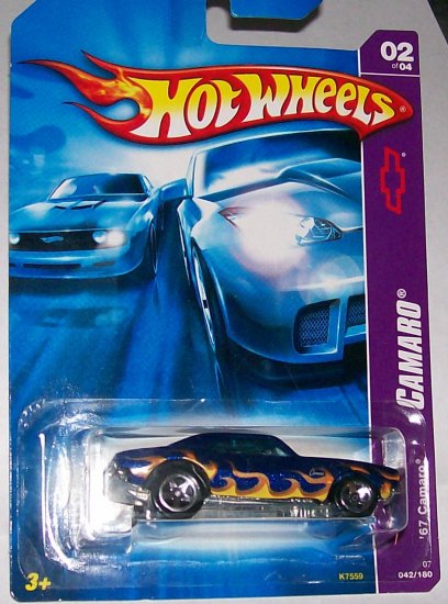 Hot Wheels 2007 "67 CAMARO" NAVY BLUE #42/180 2OF4