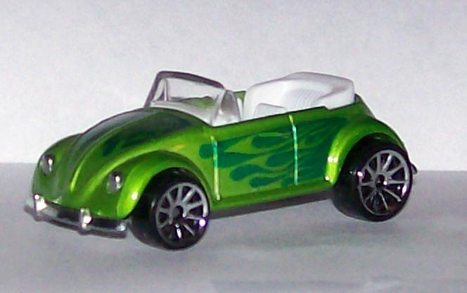 HOT WHEELS 2007 #167 MYSTERY CAR VW BUG CONV. GREEN