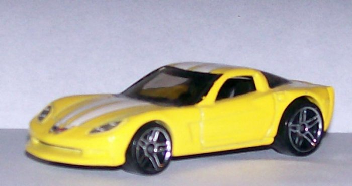 HOT WHEELS 2007 #159 MYSTERY CAR CORVETTE C6 YELLOW