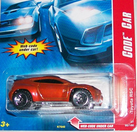 HOT WHEELS 2007 CODE CAR #95 "TOYOTA RSC"