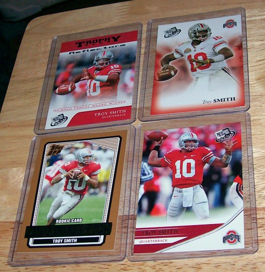 PRESS PASS 2007 "TROY SMITH" 4 CARD ROOKIE LOT