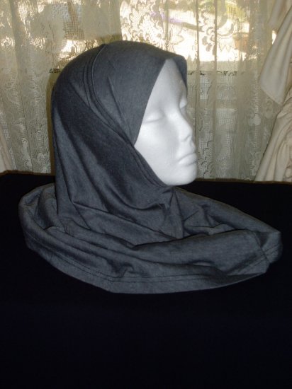Charcoal 1 piece amira style hijab