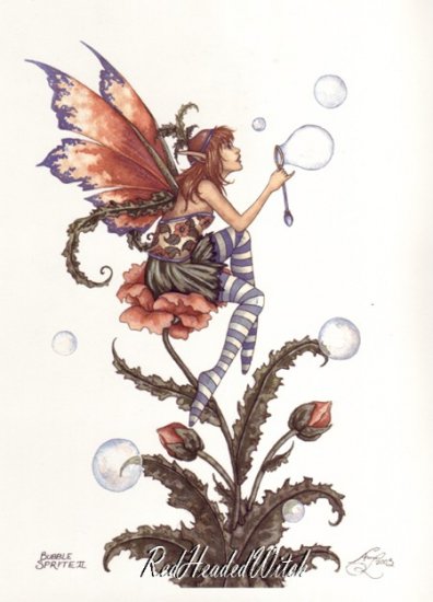 NEW AMY BROWN Print BUBBLE SPRITE 2 8.5 x 11 FAIRY Fae