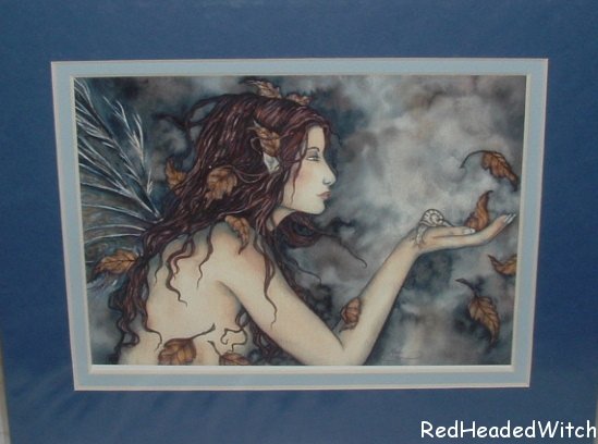 AMY BROWN Print AUTUMN WHISPERS Fae FAIRY MATTED Print
