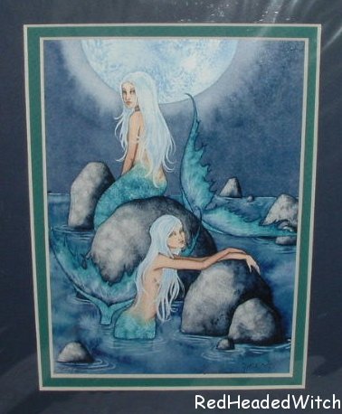 AMY BROWN Print SIRENS MERMAID Mermaids MATTED Print