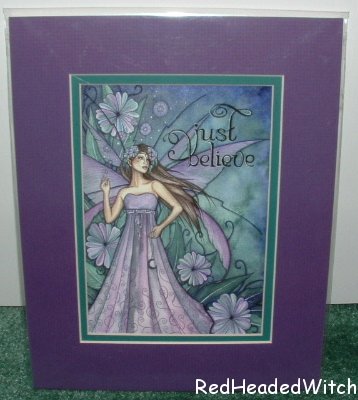 JESSICA GALBRETH Print JUST BELIEVE Matted Fairy FAE