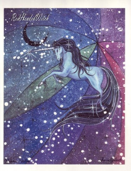 JESSICA GALBRETH Print RAINBOW STALLION 8.5x 11 Unicorn