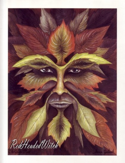 JESSICA GALBRETH Print THE GREEN MAN 8.5x 11 Wiccan