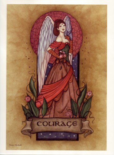 NEW JESSICA GALBRETH Print COURAGE ANGEL 8.5 x 11 Fairy