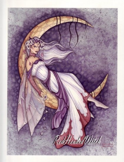 NEW JESSICA GALBRETH Print MOON DREAMING Faery FAIRY
