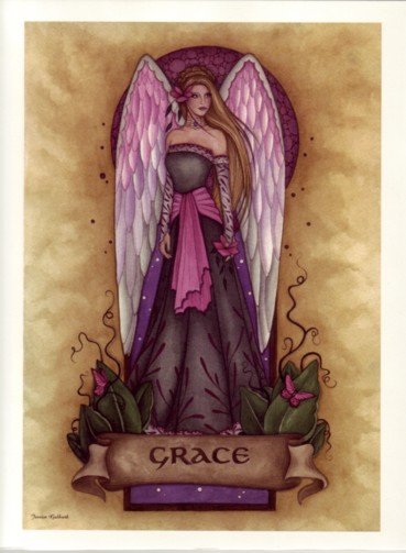 NEW JESSICA GALBRETH Print GRACE ANGEL 8.5 x 11 Fairy