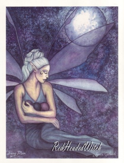 JESSICA GALBRETH Print FAIRY MOON 8.5x 11 FAERY Fae