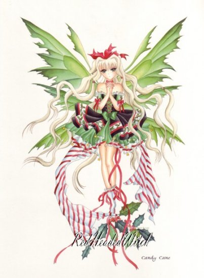 NENE THOMAS Print CANDY CANE 8.5 x 11 FAIRY FAERY anime