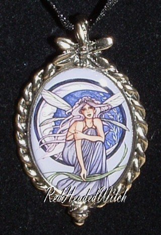 JESSICA GALBRETH FAIRY CAMEO PENDANT Necklace FAERY