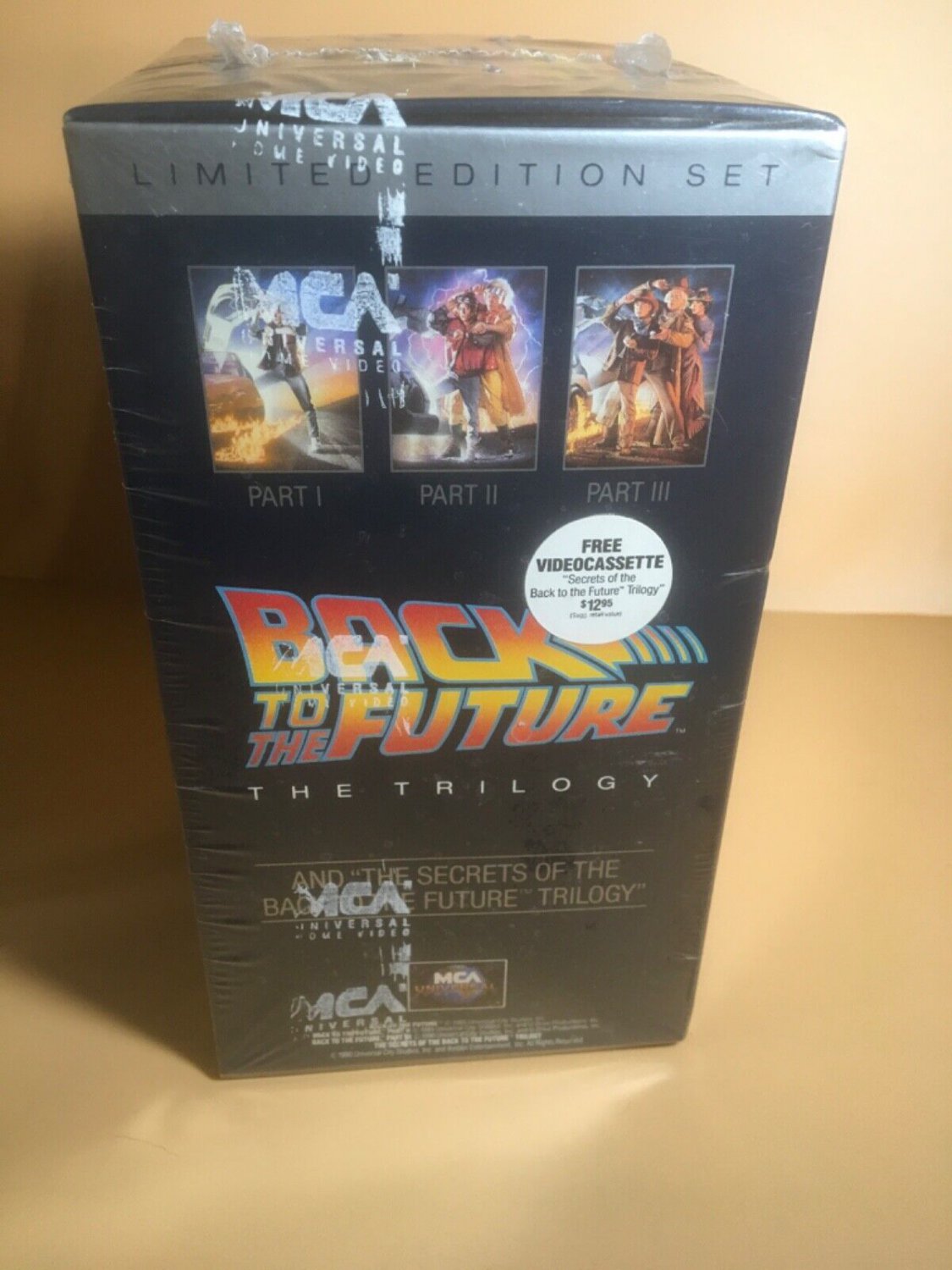 BTTF BACK TO THE FUTURE VHS TRILOGY BOX SET FACTORY SEALED NEW MINT