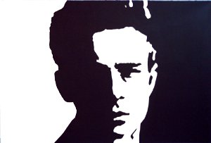 c06 ACEO James Dean Pop Art Original Drawing 2.5 x3.5" Free Shipping
