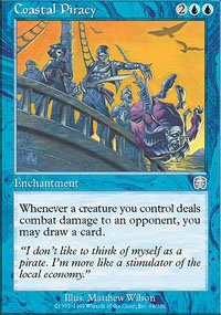 Magic the Gathering Card - Coastal Piracy (Mercadian Masques)