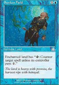 Magic the Gathering Card - Sunken Field (Prophecy)