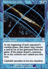 Magic the Gathering Card - Web of Inertia (Judgment)